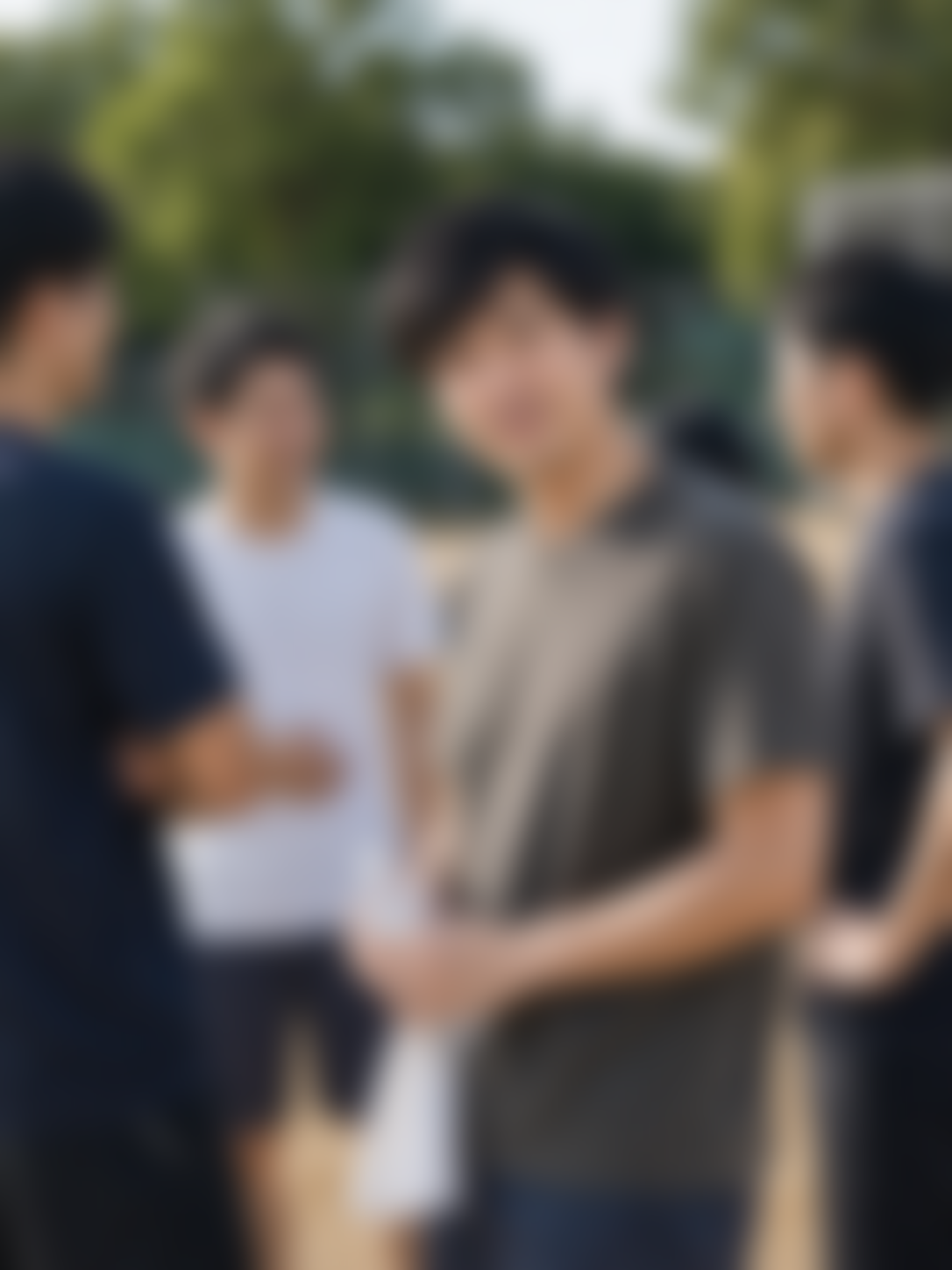 数人でグラウンドにいるりょう